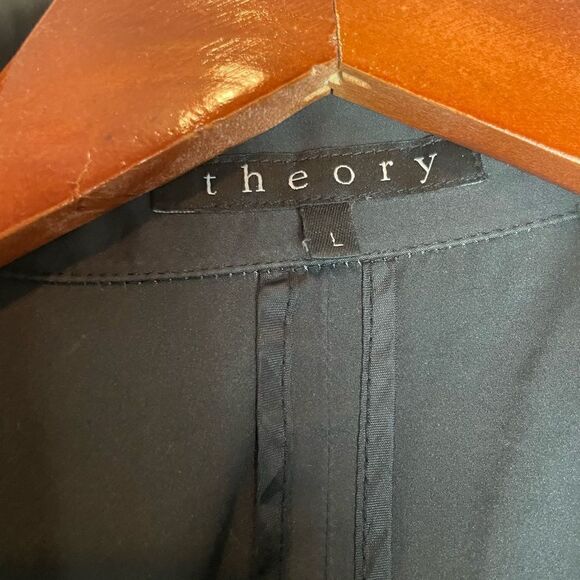Theory Black Rain Jacket/Coat Size Large - Picture 5 of 10